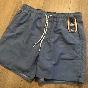 Hawaiian Authentic Men's Swim Shorts Boxer Lined‎ UPF 50 Blue Size Large NEW